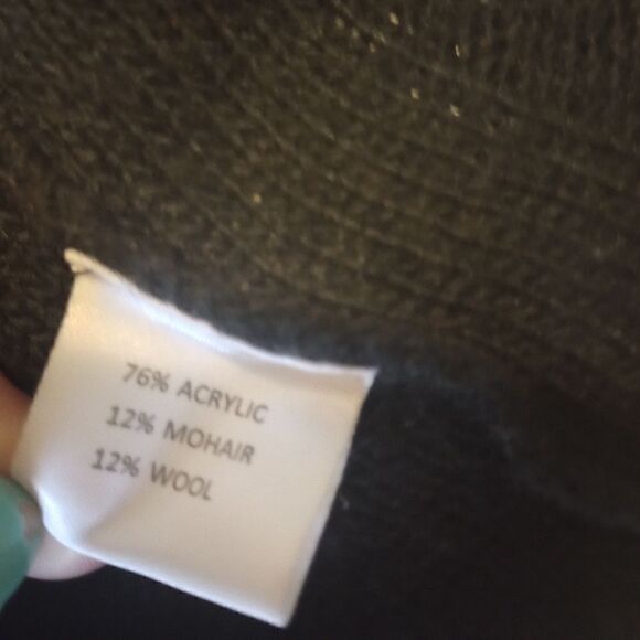 Berretti Italia mohair and acrylic ribbed ruffle trim short sleeve open … - Picture 6 of 11